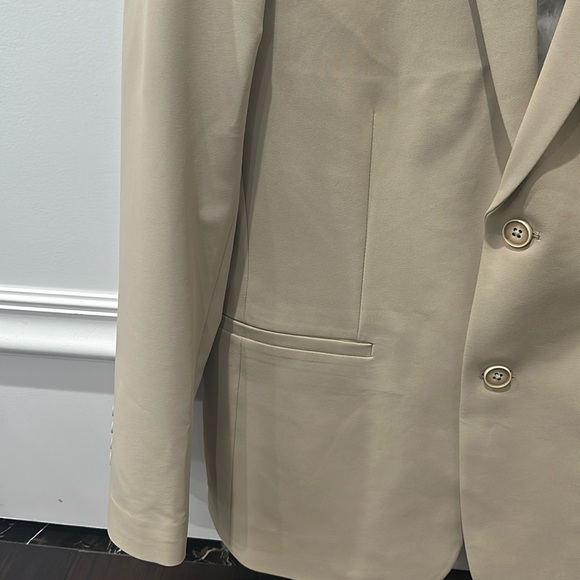 Calvin Klein Slim Fit Stretch Performance Suit Jacket Boys Size 20 Color: Khaki - Picture 5 of 7